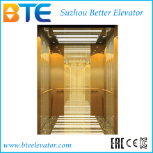 Ce Golden Color and Stable Passenger Lift Without Machine Room
